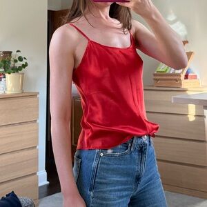 Reformation Red Fitted Camisole Top